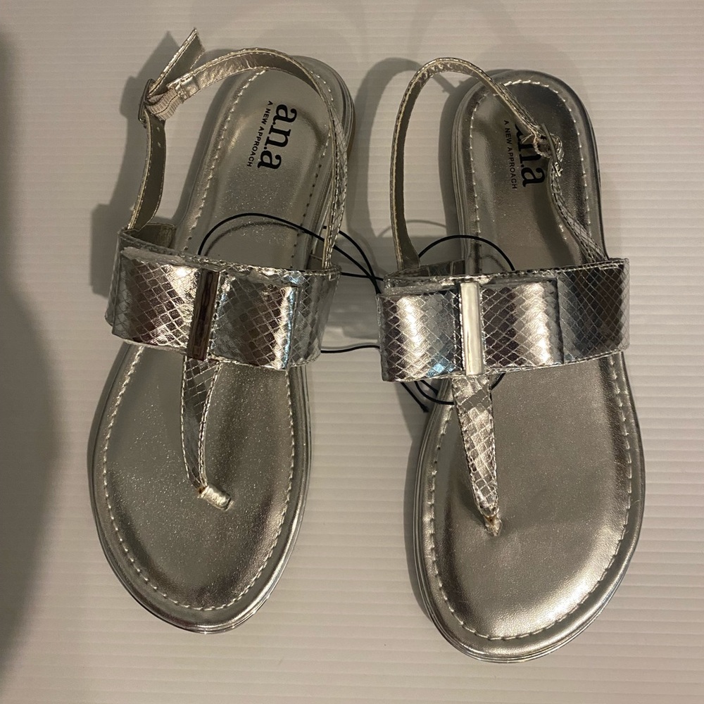 JCPENNY brand silver sandals